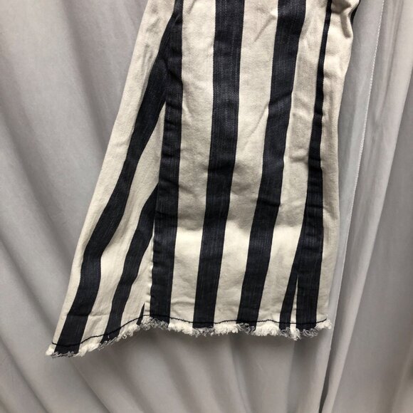 Saints and Hearts Flare Jeans Womens Size Medium Blue White Striped Bell Bottom - Picture 4 of 8